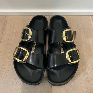 Black Birkenstocks Size 38